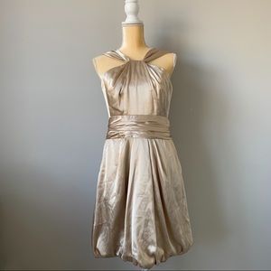 David’s Bridal Gold Cocktail Dress Size 6